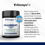 Cranberry com Vit. C e Zinco em Cápsulas - 60 Cápsulas