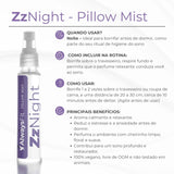 ZzNight — Blend Aromático de Óleos Essenciais Naturais: Lavanda, Laranja, Limão e + (Pillow Mist)